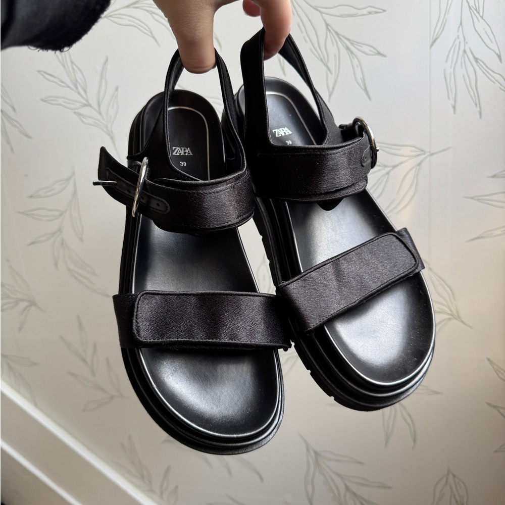 Zara Black Sandals